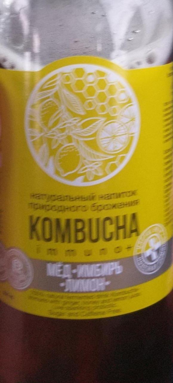 Фото - Газированный напиток мед имбирь лимон Kombucha Immuno Absolute Nature