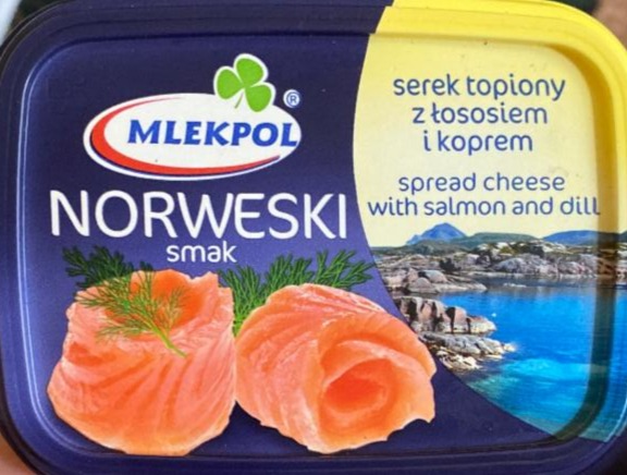 Фото - Сыр норвежский с лососем и укропом Mlekpol
