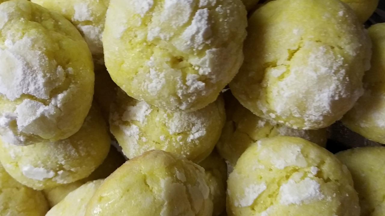Фото - лимонное печенье с трещинками