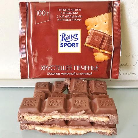 Фото - Шоколад молочный Хрустящее печенье Ritter sport