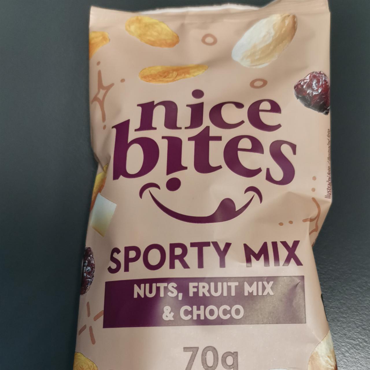 Фото - Sporty mix Nuts, Fruit mix&Choco Nice Bites