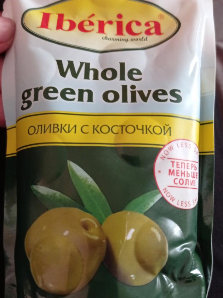 Фото - оливки зеленые с косточкой Iberica