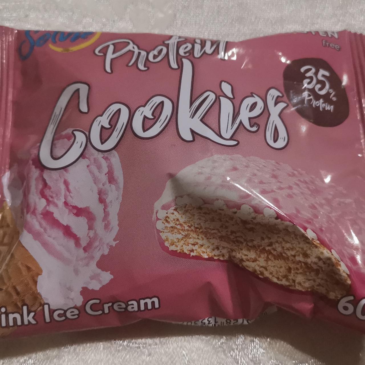 Фото - печенье протеиновое Розовое мороженое с йогуртовой глазурью Solvie