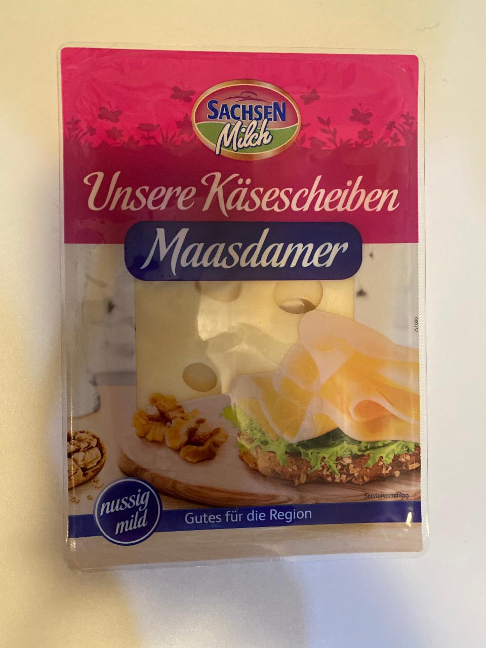 Фото - Unsere Käsescheiben Maasdamer Sachsen Milch