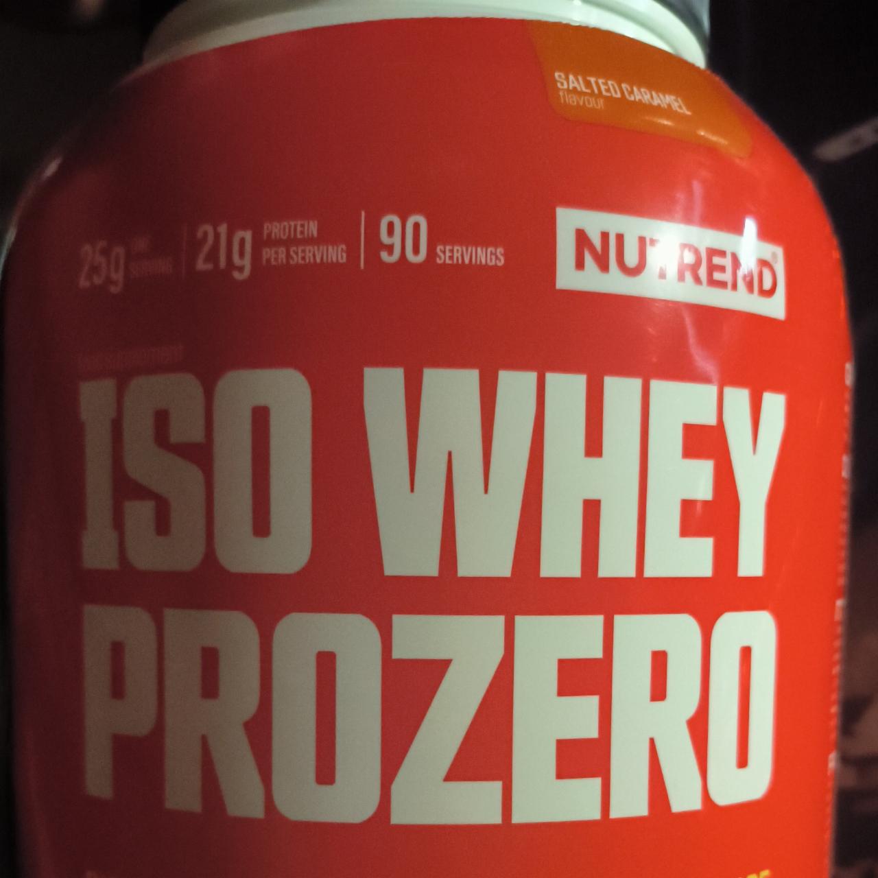 Фото - сывороточный протеин со вкусом соленой карамели ISO Whey protein Prozero Nutrend