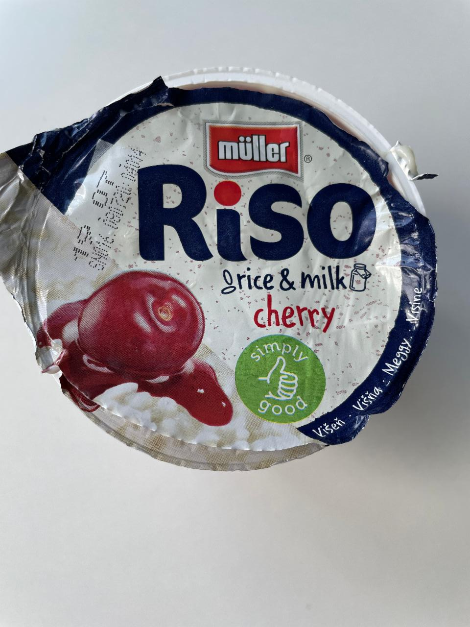 Фото - Десерт молочно-рисовый Riso rice&milk cherry Müller