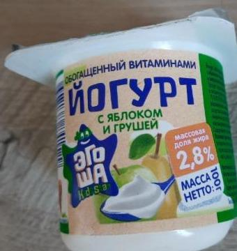 Фото - Йогурт с яблоком и грушей 2.8% Эгоша
