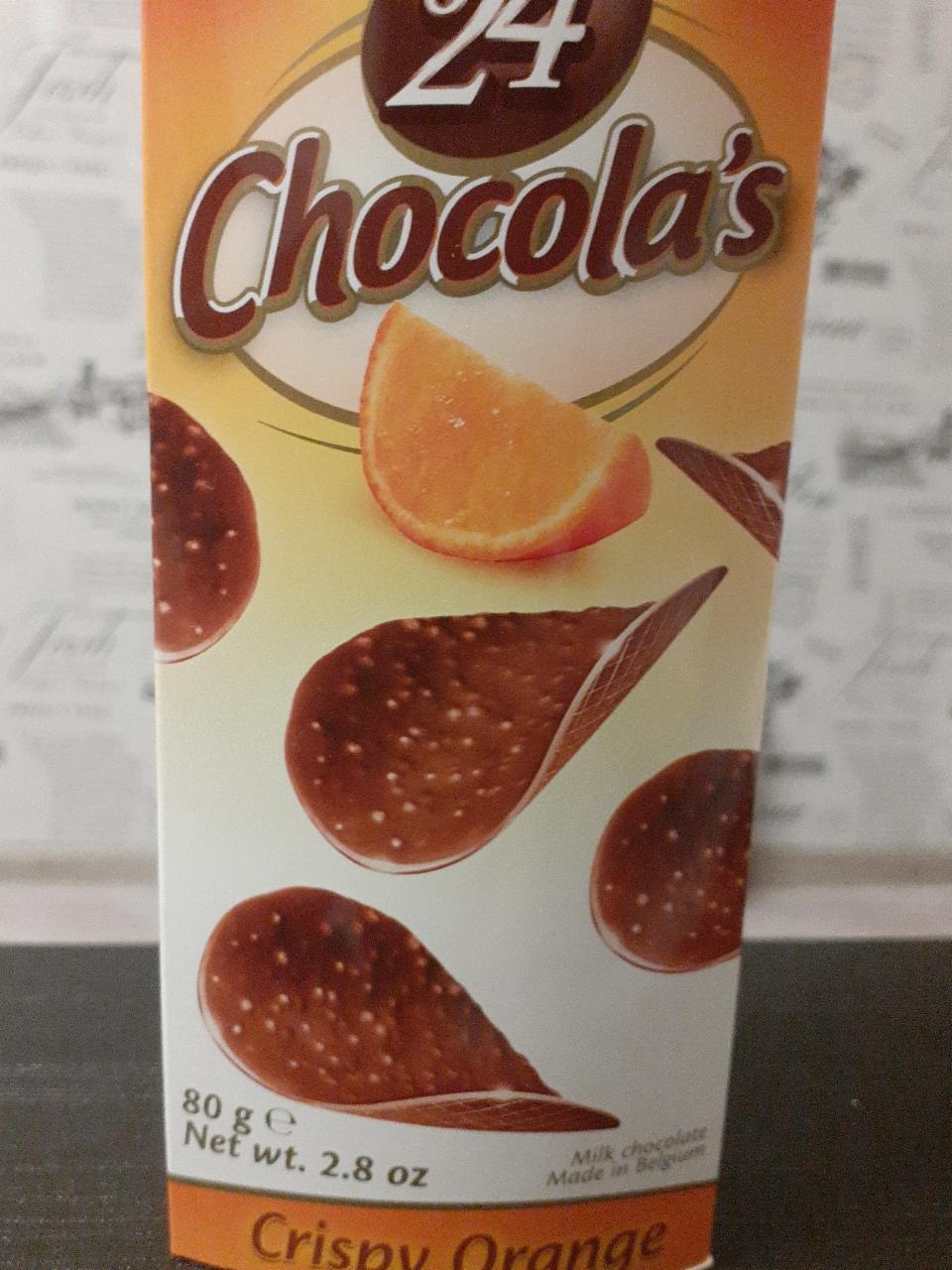 Фото - Шоколадные чипсы с ароматом апельсина Crispy Orange 24 Chocola's