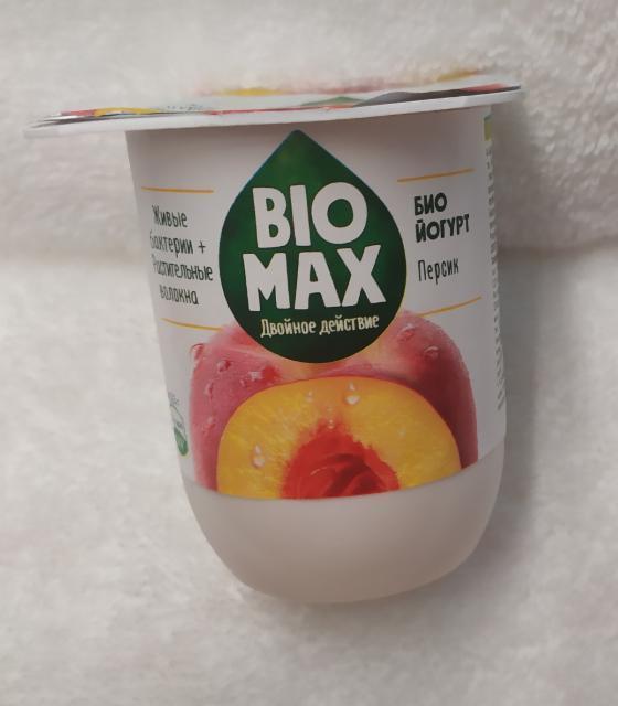Фото - йогурт 2.2% с инулином персик Био Макс Bio Max