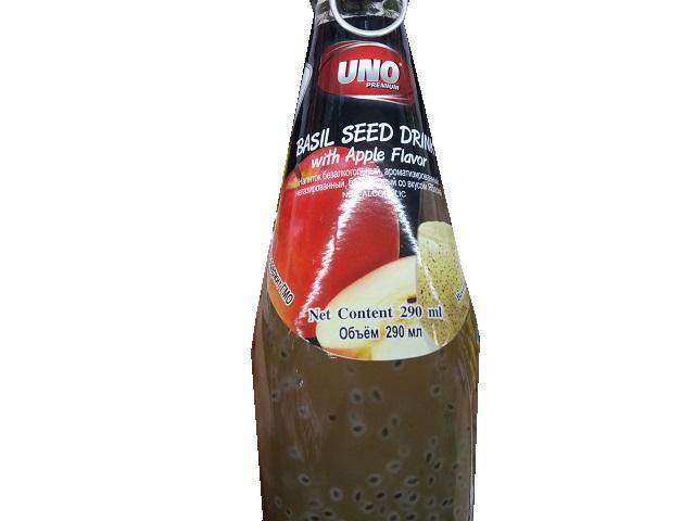 Фото - Напиток UNO Premium Basil Seed Drink базиликовый со вкусом Яблока