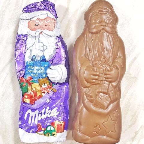 Фото - Шоколад фигурный молочный в форме Деда Мороза Milka Милка