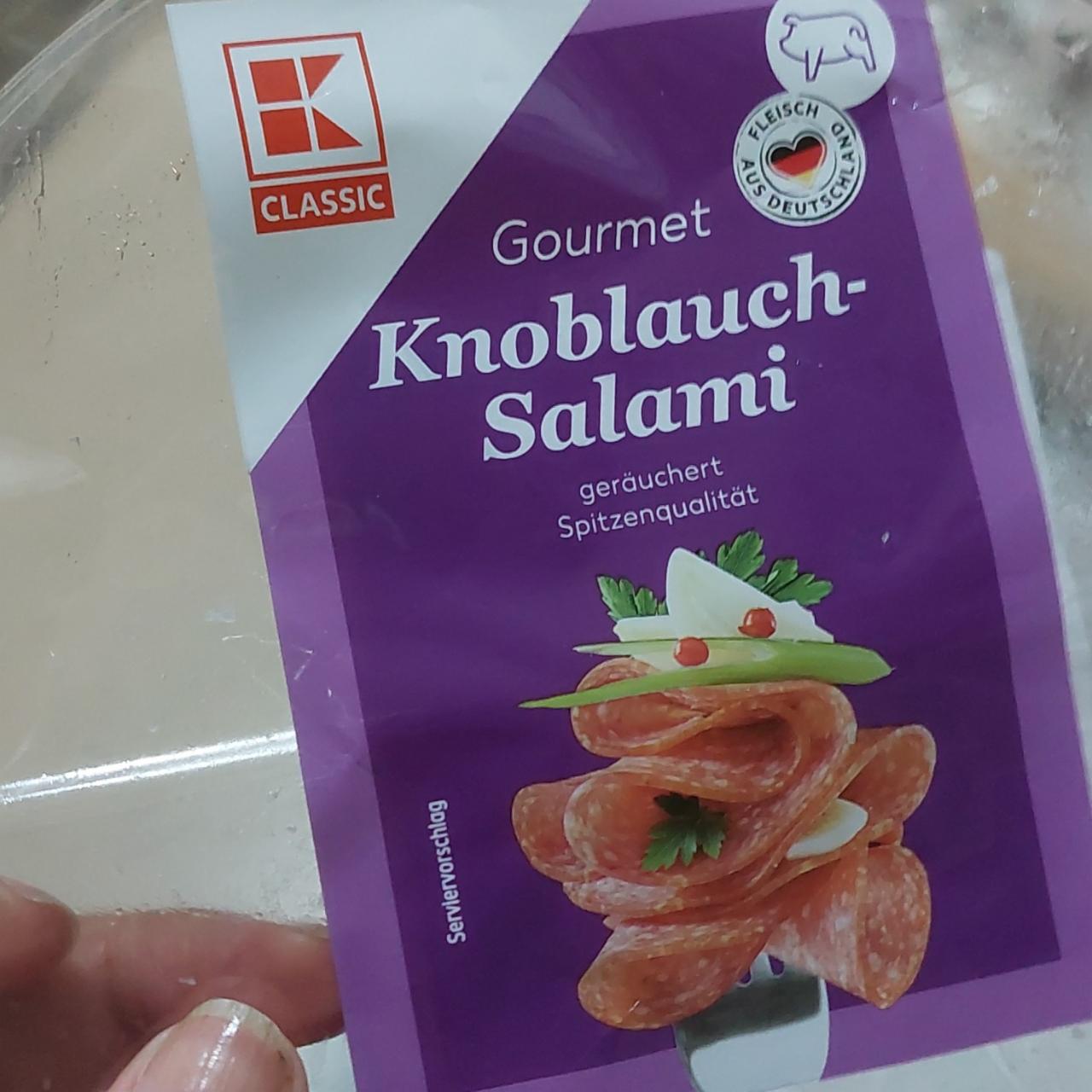Фото - Gourmet Knoblauch-Salami geräuchert Spitzenqualität K-Classic