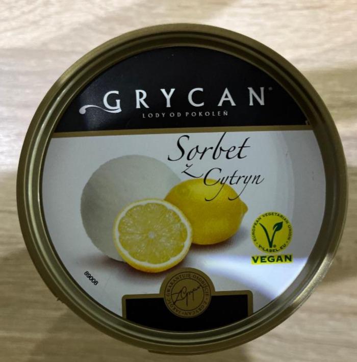 Фото - Мороженое лимонное Sorbet Grycan