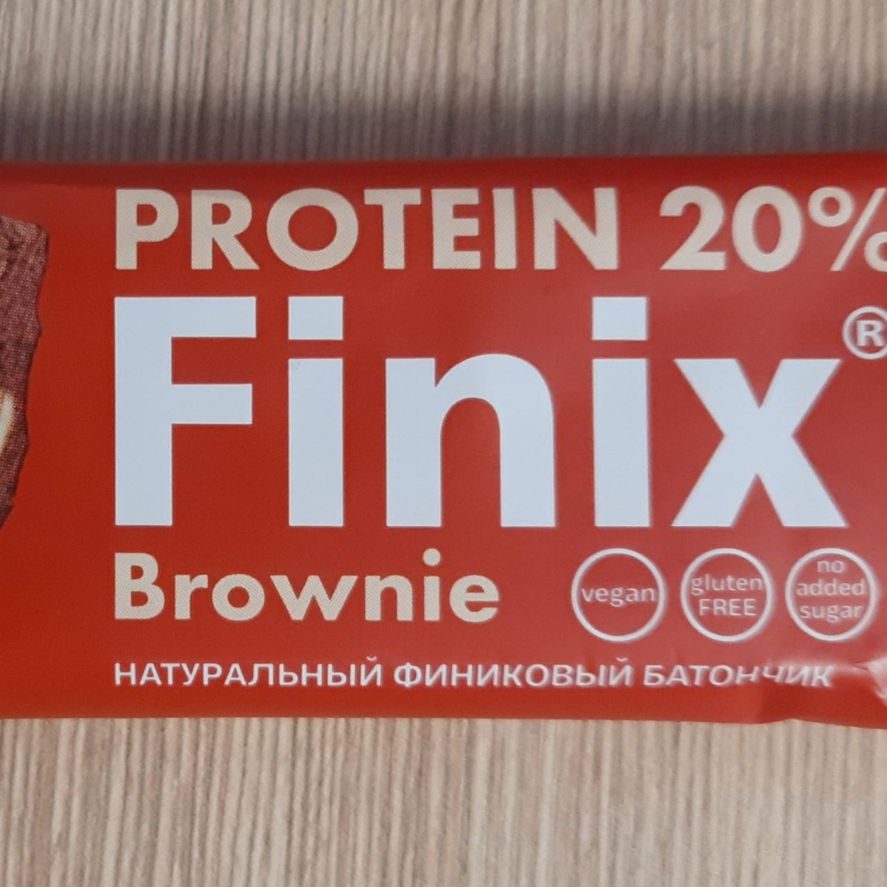 Фото - Финиковый батончик с протеином 20% брауни Finix