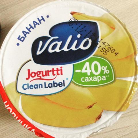 Фото - йогурт 2.9% Clean Label с бананом Valio