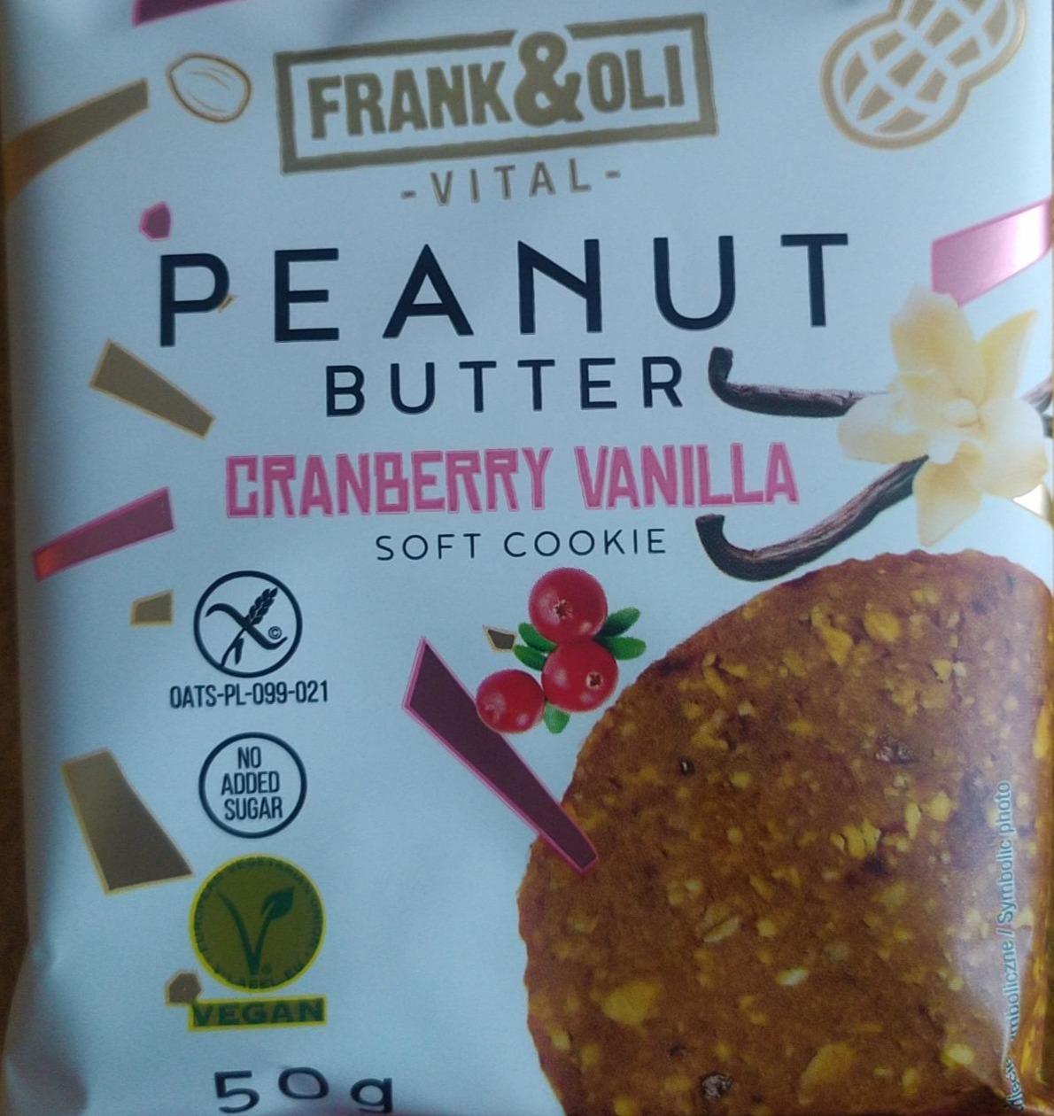 Фото - мягкое печенье арахисовая паста-ваниль-клюква Frank&oli
