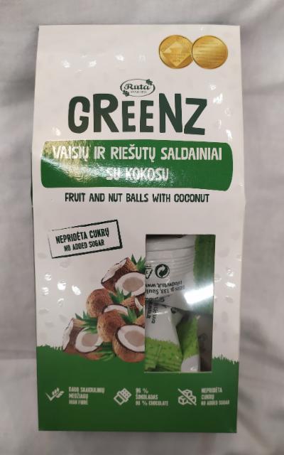 Фото - Greenz конфета с кокосом без сахара