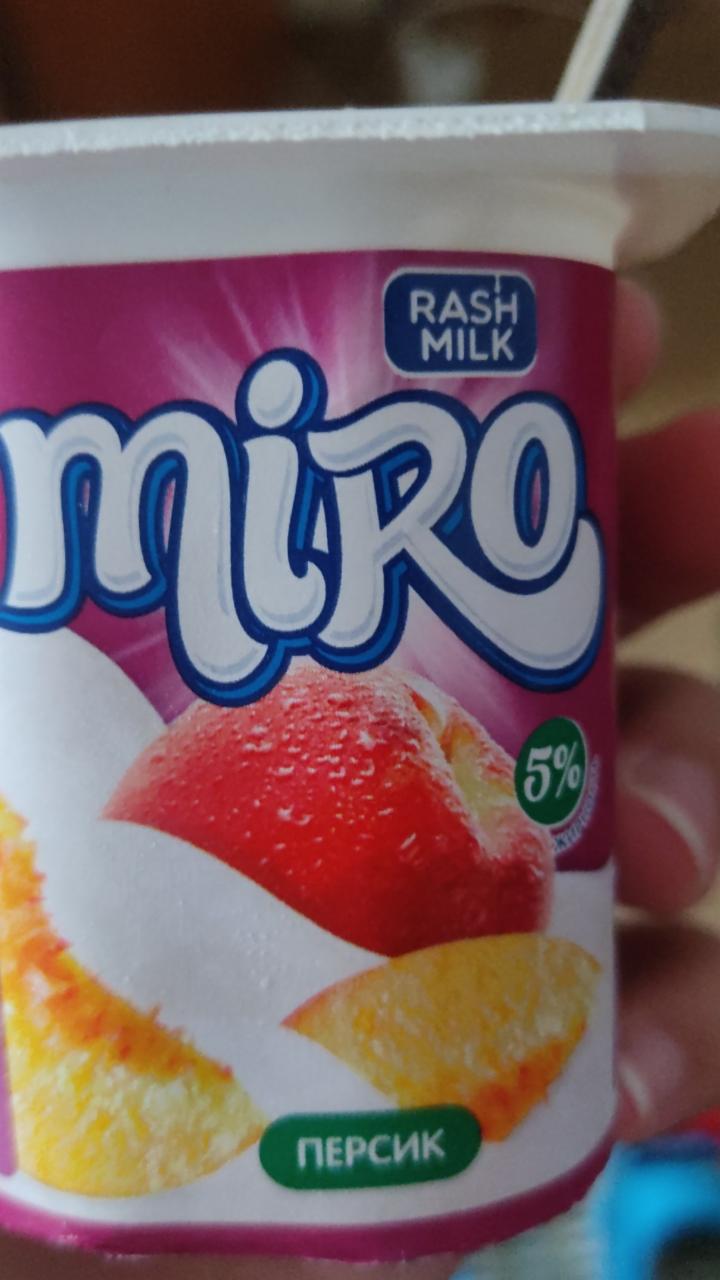 Фото - йогурт 5% персик Miro Rash Milk