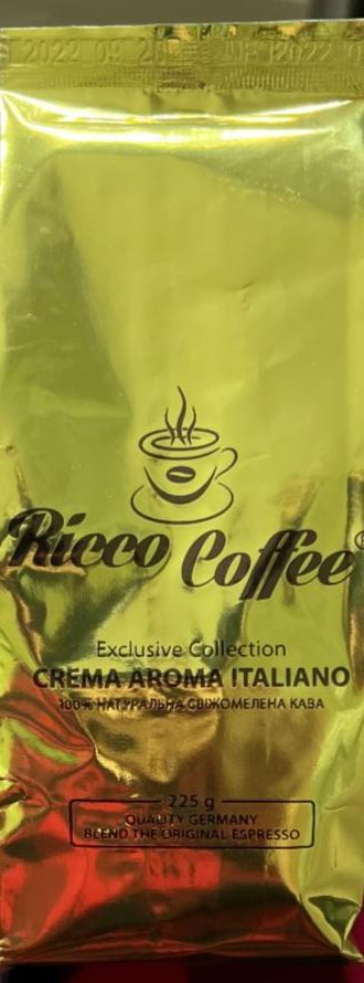 Фото - Кофе натуральный жареный crema aroma Italiano Ricco Coffee