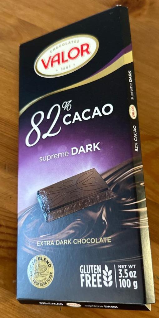 Фото - шоколад темный 82% Valor