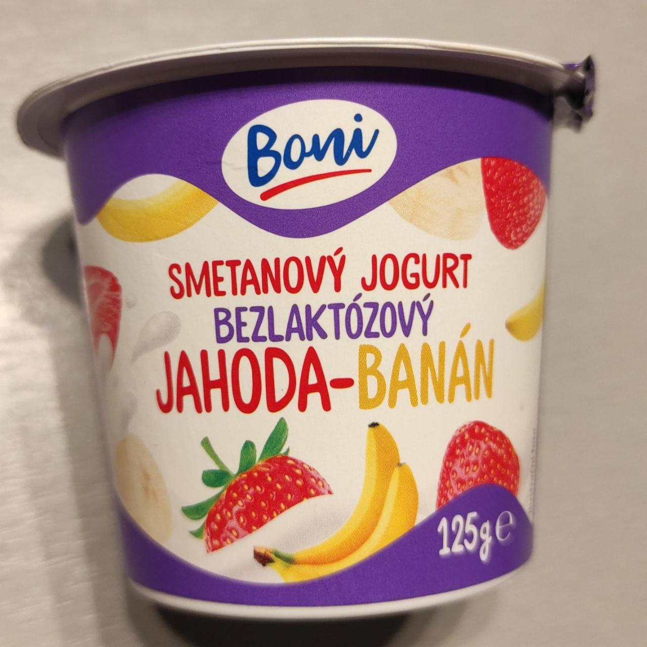 Фото - сливочный йогурт безлактозный клубника-банан Boni