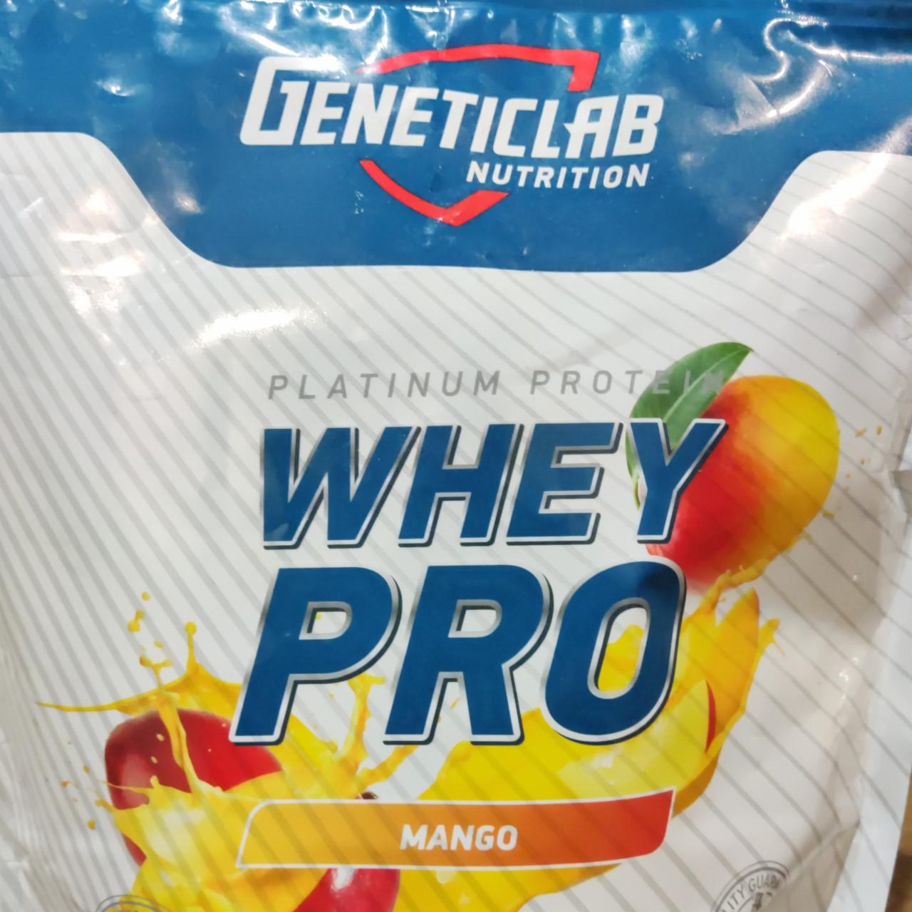 Фото - Сывороточный протеин protein whey pro mango вэй про со вкусом манго Geneticlab