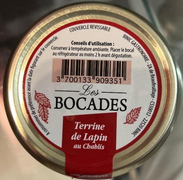Фото - Паштет из мяса кролика Terrine de Lapin au Chablis Les Bocades