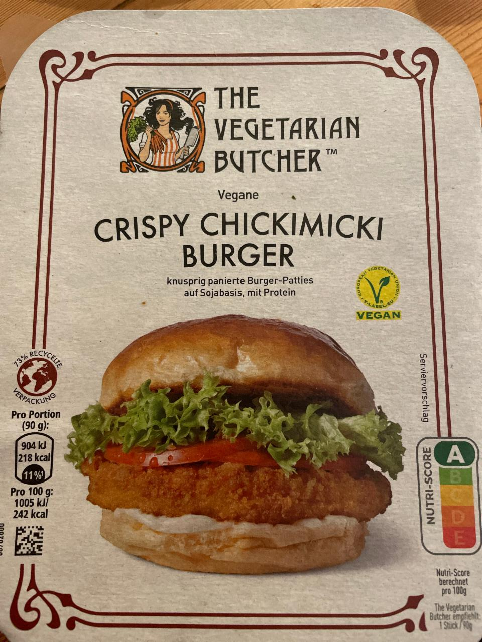 Фото - Веганская котлета для бургера Vegane Crispy Chickimicki Burger