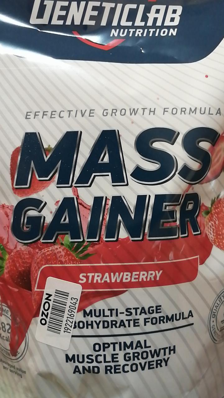 Фото - Гейнер со вкусом клубники Mass gainer strawberry Geneticlab Nutrition