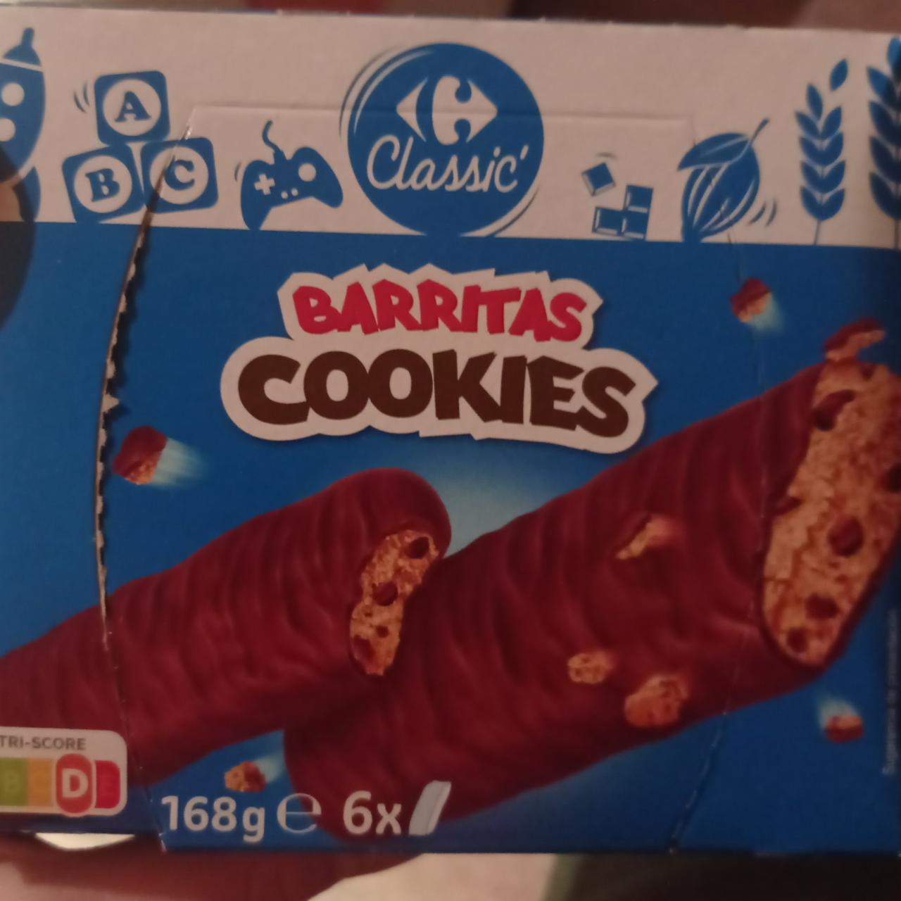 Фото - Печенье в шоколаде Barritas Cookies Carrefour