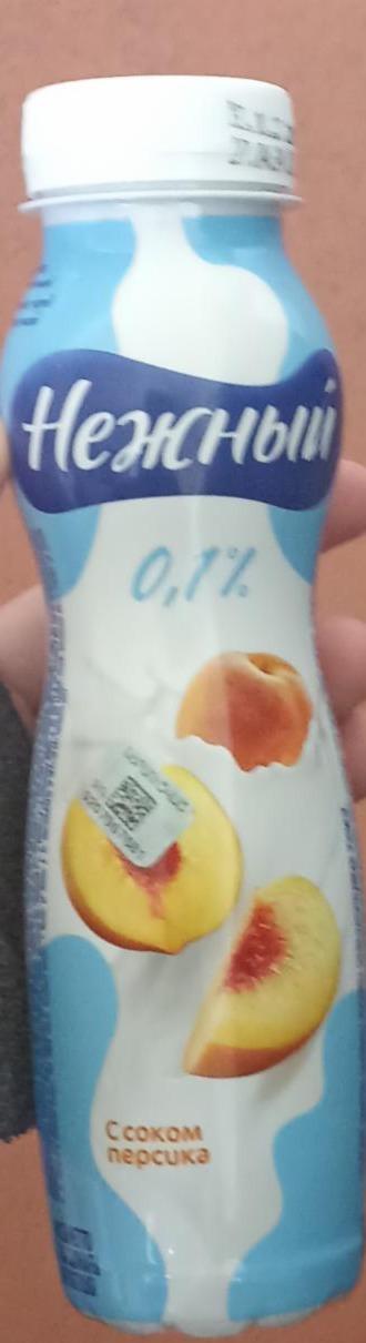 Фото - Напиток йогуртовый с соком персика 0.1% легкий Нежный Campina