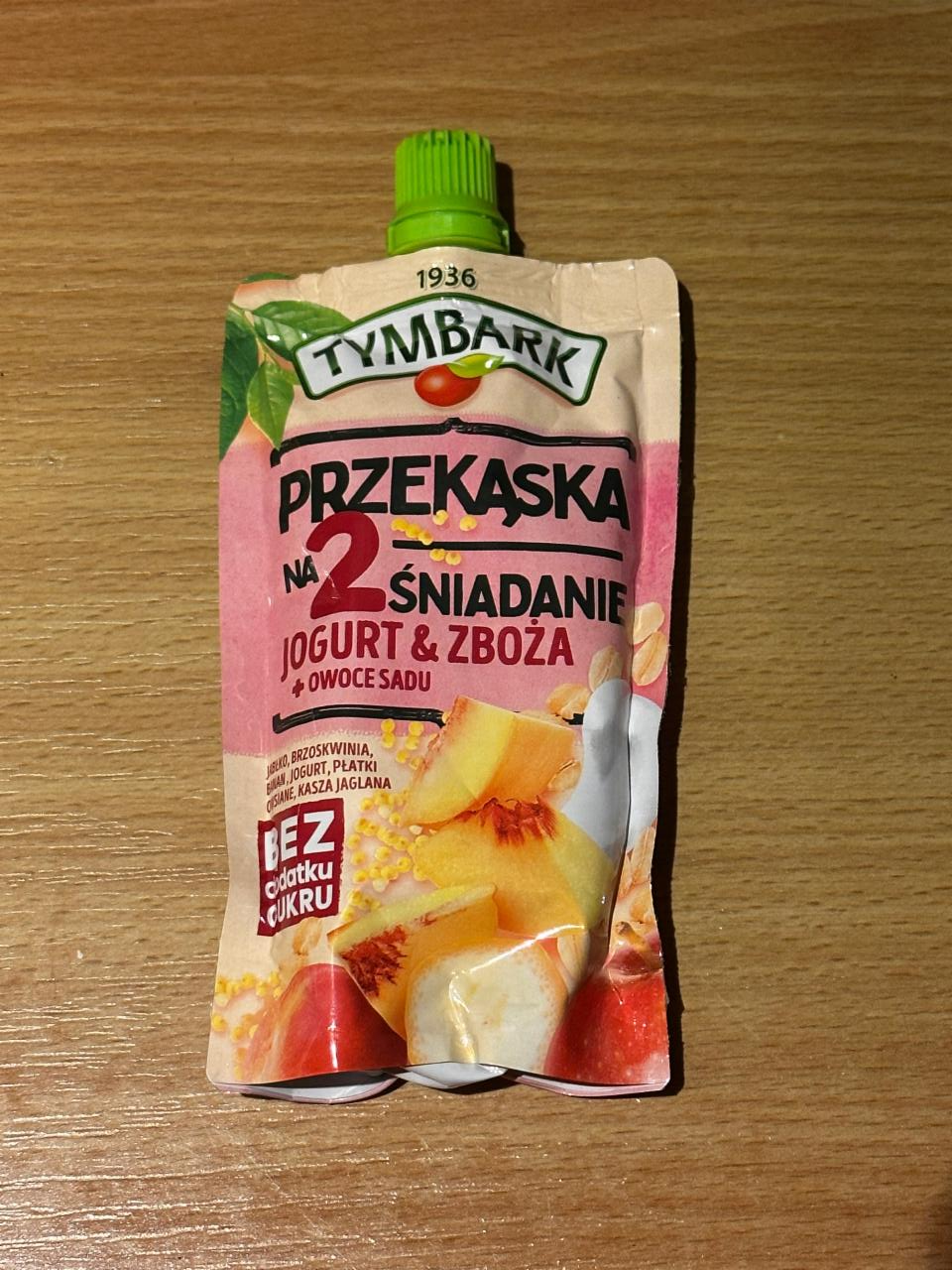 Фото - Przekaska na 2 śniadanie Jogurt & zboża+owoce sadu Tymbark