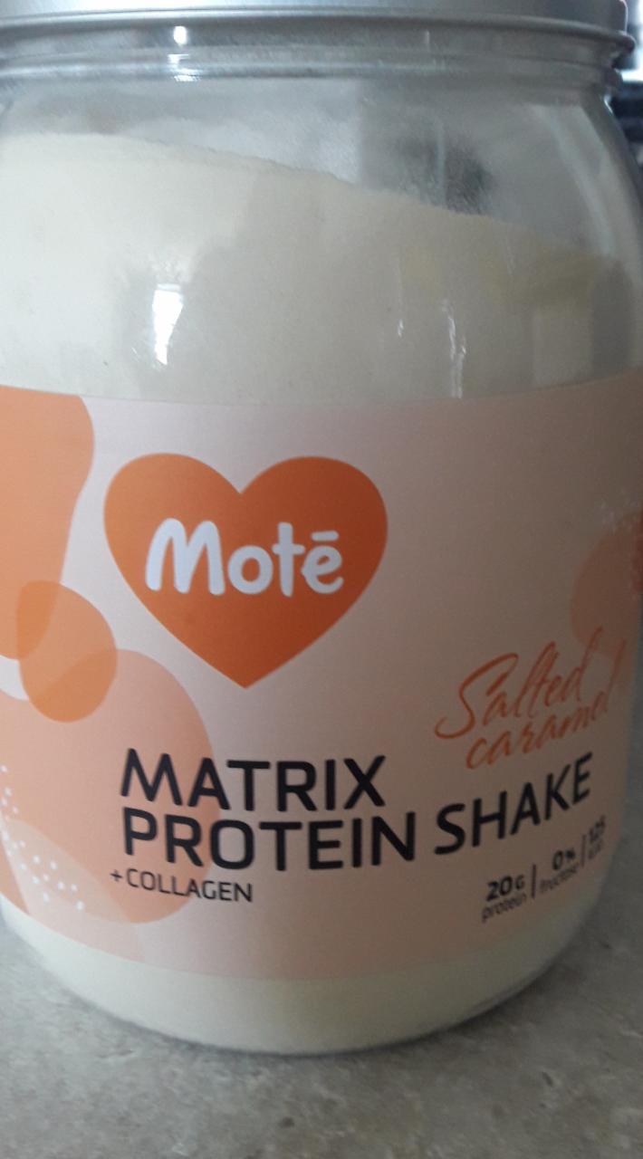 Фото - Matrix протеиновый коктейль с коллагеном со вкусом соленая карамель Mote