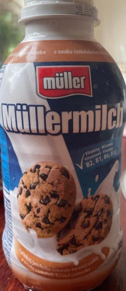Фото - молочный коктейль choco caramel cookie Müllermilch Müller