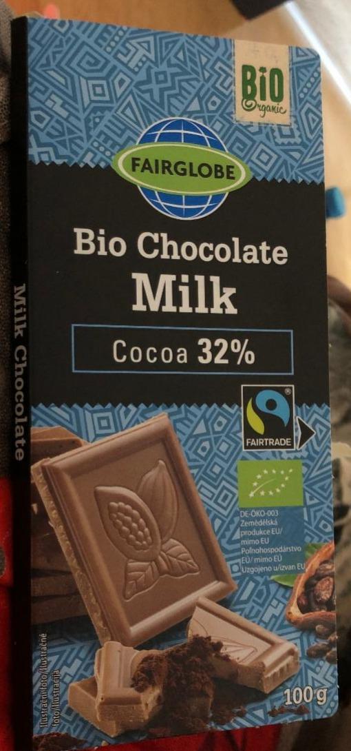Фото - Шоколад молочный 32% Cocoa Bio Milk Chocolate Fairglobe