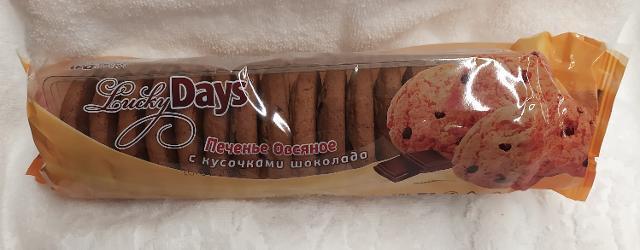 Фото - Печенье овсяное с кусочками шоколада Lucky Days