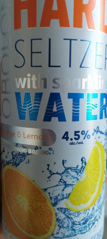 Фото - напиток слабоалкогольный сильногазированный 4.5% Hard Seltzer Orange&Lemon Оболонь
