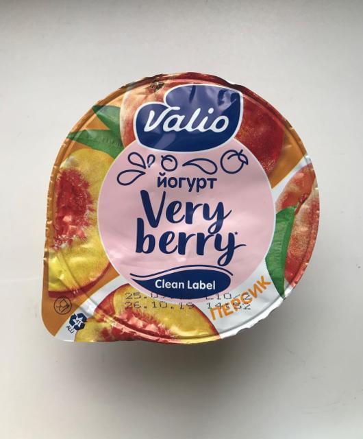 Фото - йогурт 2.6% с персиком Valio