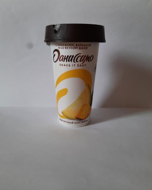 Фото - коктейль кисломолочный йогуртный с ананасом, экстрактом 'вербена', и со вкусом дыни 'Даниссимо'