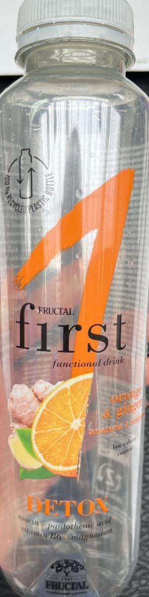 Фото - Functional drink Orange&ginger Detox First Fructal