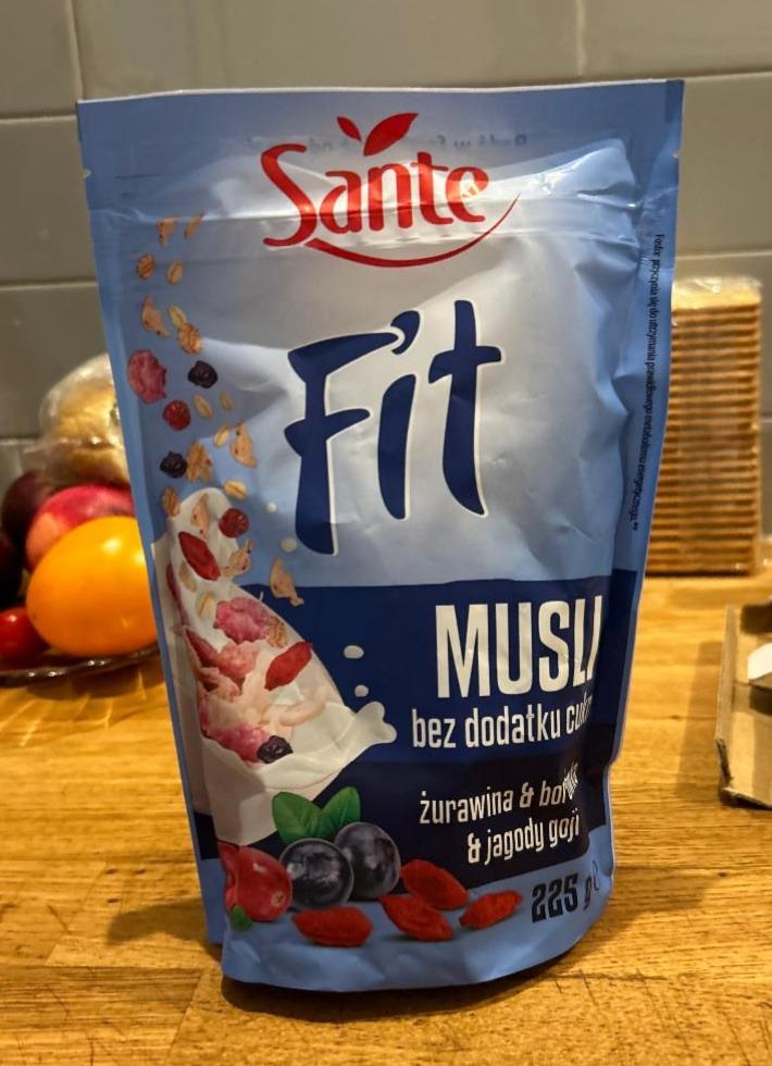 Фото - Мюсли без сахара с клюквой, ягодами годжи и черникой Sante Fit