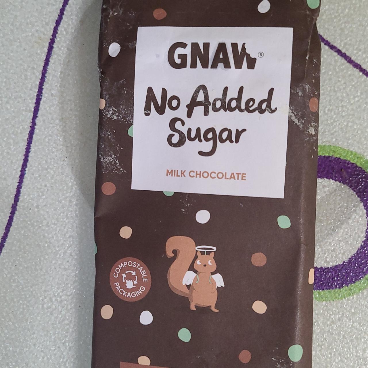 Фото - Шоколад молочный без добавления сахара Milk Chocolate Gnaw