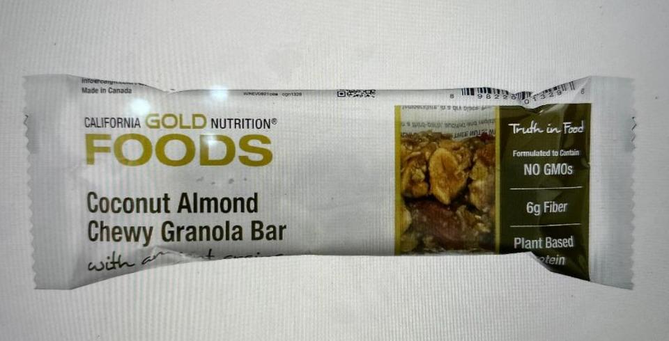 Фото - Батончик-мюсли кокосово-миндальный Coconut Almond Chewy Granola Bar California Gold Nutrition