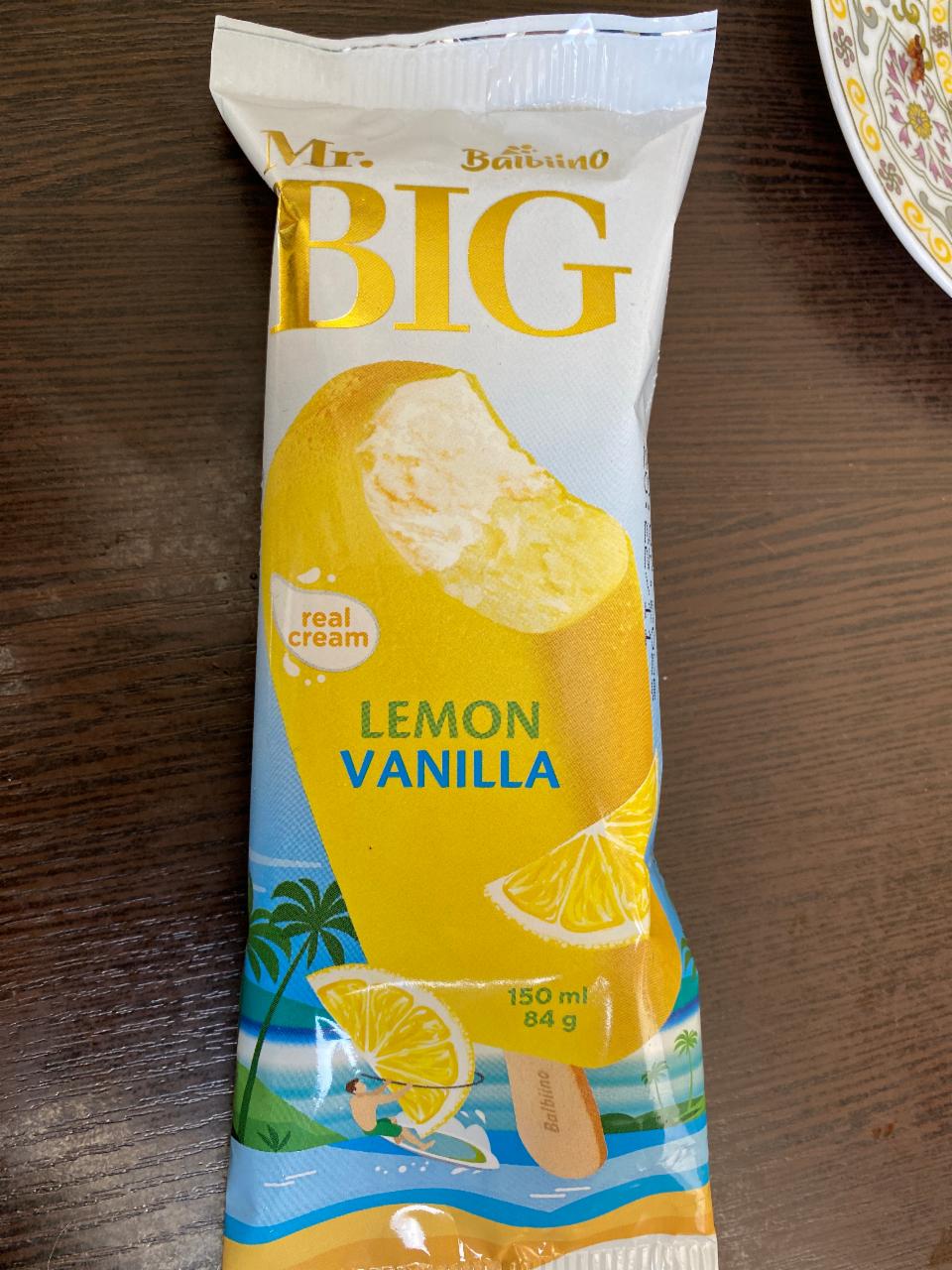 Фото - мороженое лимон-ваниль на палочке в глазури Mr Big Balbino