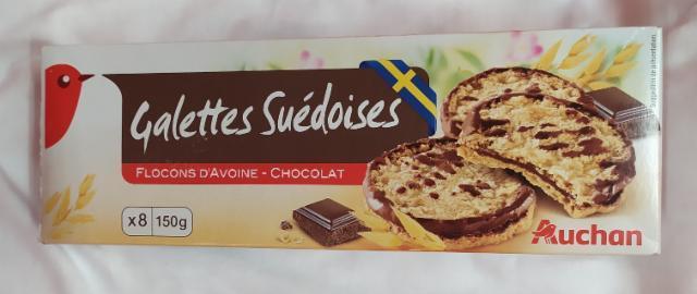 Фото - Галеты шведские с овсяными хлопьями и шоколадом 'Ашан'