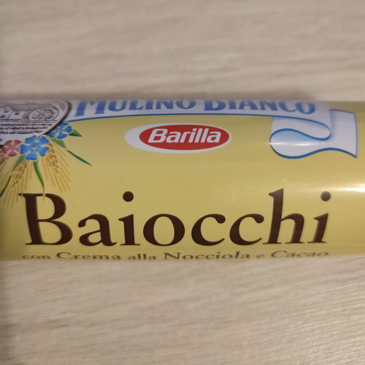 Фото - Печенье сахарное с какао-ореховым кремом Baiocchi Baiocchi con Crema alla Nocciola e Cacao Mulino Bianco