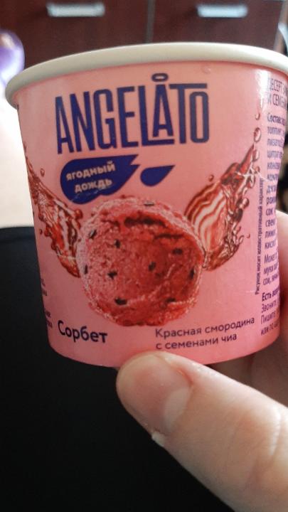 Фото - Angelato десерт замороженный с красной смородиной и семенами чиа
