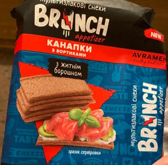 Фото - Снеки мультизлаковые хрустящие ржаные Бутерброды с бортиками Brunch АВК