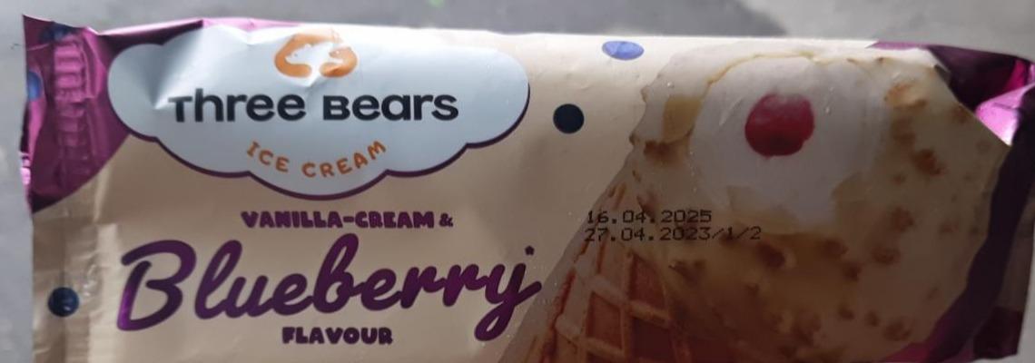 Фото - Мороженое с голубикой 12% Vanilla-Cream&Blueberry Three bears