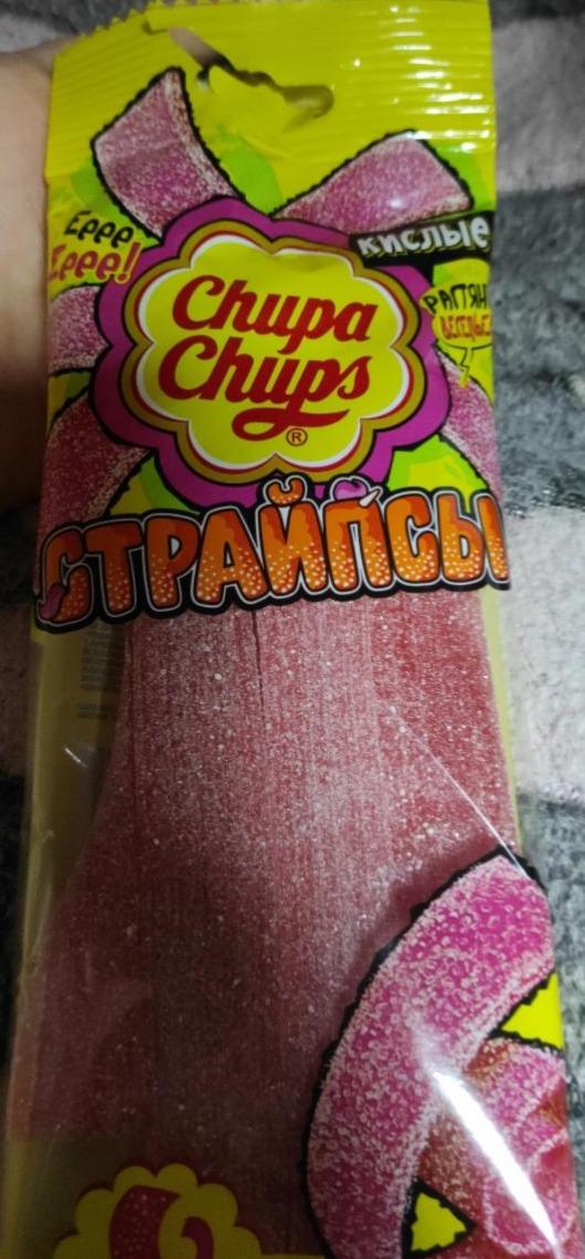 Фото - Мармелад чупа чупс страйпсы со вкусом клубники Chupa Chups
